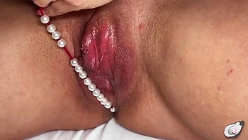 Mistress Pink Pearl Fucks Her Big Clit Solo - Wet Pussy Fingering & Hardcore Orgasm