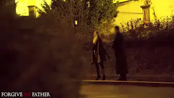 Hot blonde MILF is blindfolded and given a big cock to suck and fuck