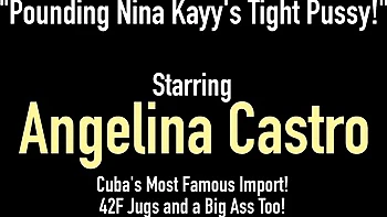 Curvy Angelina Castro and Nina Kayy Rock Big Tits Porn