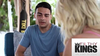 Brittany Andrews begs stepson for deep throat and huge cock