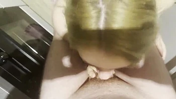 Stepsister Cleaning Gets Naughty Blowjob Surprise - Big Ass Teen