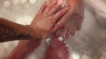 Brunette Lesbians Oiled Up for Tantric Massage Fuck
