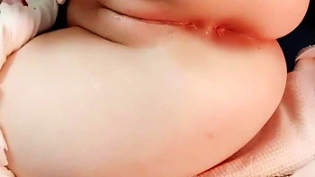 Japanese teen pleasures her tight pussy with toys