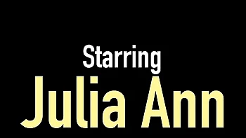 Julia Ann's dirty handjob with stockings and toys