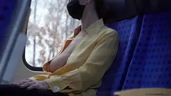 business - slave wife - braless and downblouse in public