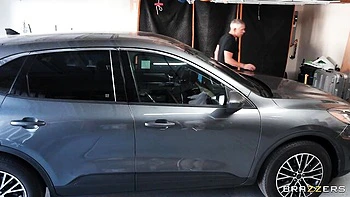 Busty Ivy Ireland Fucked Cowgirl Style in Garage