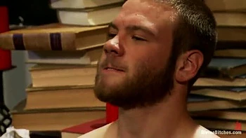 Brunette Femdom Ties & Humiliates Jesse with Prostate Pegging