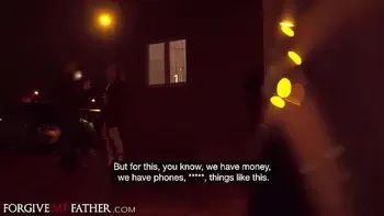 Waitress on a Break with Great Natural Tits Gets Roughly Fucked in a Van