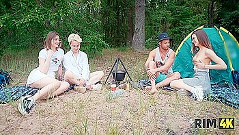Wife Swap: Teens Rim and Anal Fuck Outdoors