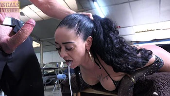 Morgan Xx's ass gaped hard in the garage