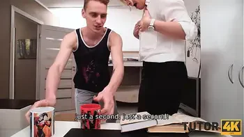 TUTOR4K. Guy comes up with the idea of fucking the literature teacher