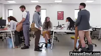 Crazy freeuse office group sex