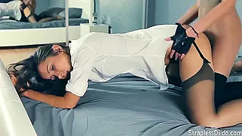 Two Skinny Office Lesbians Tongue Fuck