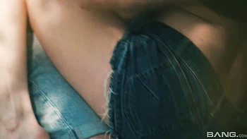 Skinny redhead Nina Sever sucks and strokes cock