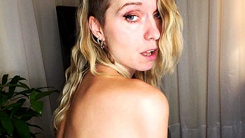 Blonde Milf Jerking Her Big Boobs