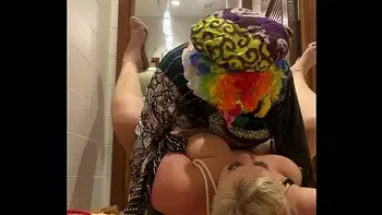 Milf Lila Lovely Sucks And Fucks Gibby The Clown In A Public Bathroom
