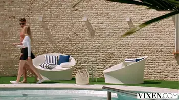 VIXEN Fiery redhead Freya gives her boss' son a free show