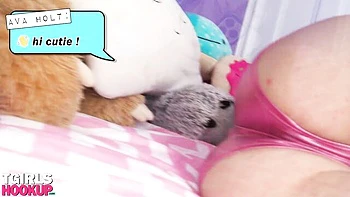 Spicy Trans Girl’s Rough Bareback Anal and Lesbian Fuck