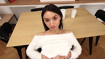 Brunette teen Ashly Rabbit jerks off her tight ass solo
