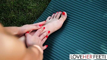 Dean Van Damme Nails Footjob Loving Her Feet Worship