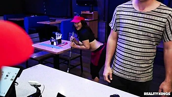 Skinny teen Anais Amore fucked doggystyle hard