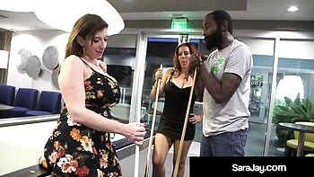 Busty Latina Sara Jay and Nicky Ferrari play hard