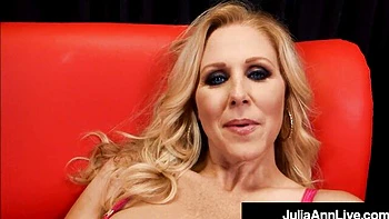 Busty Julia Ann Sucks Big Cock Live