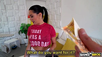 Brunette MILF Maid Sucks and Cleans Big Cock for Cash