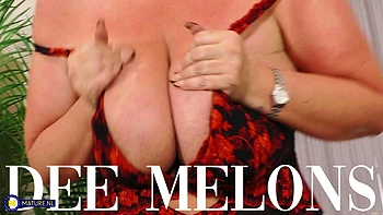 Dee Melons, Curvy UK Milf with Huge Natural Tits, Horny as Hell