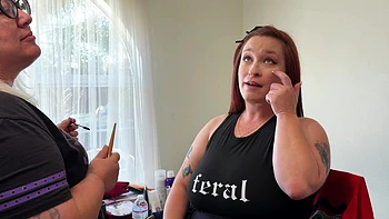 Busty Bexx Fucking a Thick White Cock - BTS