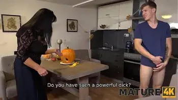 MATURE4K. Taste of her pumpkin pussy