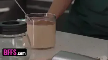 BFFS - Lucky Stud Splashes His Milk Over Macy Meadows, Destiny Cruz And Alexia Anders Faces