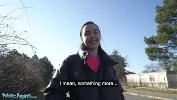 Public Agent - Young Spanish brunette with small natural tits seduced in public into sucking a thick cock for cash and allowing her shaved pussy to be penetrated