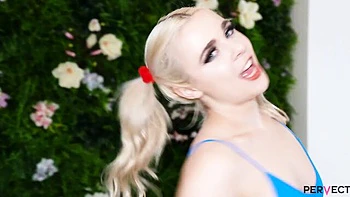 Blonde Pigtails Deepthroat Blowjob & Fuck