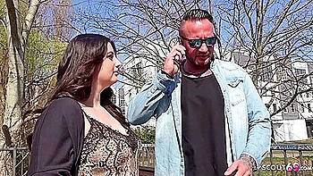 Curvy 18yo Elisa Cheats BF in Street Casting