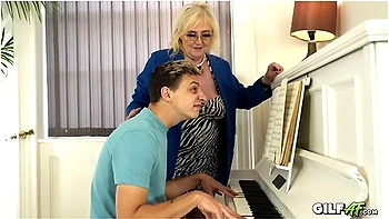 Stepgranny Claire Knight Drops Piano Lesson And Rides Hard