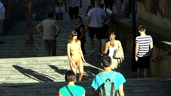 Massive boobs amateur teen Rainia Belle pounded in public