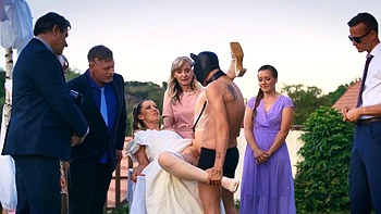 Andrea is a naughty bride who loves to spread her legs