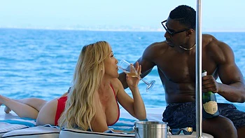 Couple Brandi Love and Jax Slayher enjoy passionate sex on a yacht.