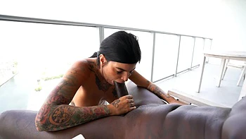 Black guy with huge cock fucks sexy milf Danielle Diamond