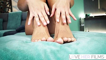 Milan Cheek's foot goddess clip by Love Her Films